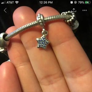 Blue star pandora charm